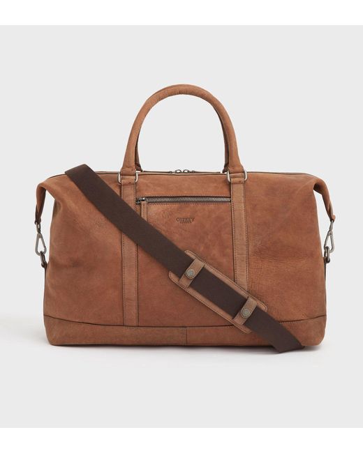Osprey Brown The Clayton Leather Weekender Bag for men