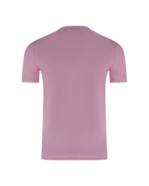 DSquared² Purple Logo On Sleeve Pink Underwear T-shirt for men