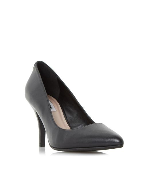 Dune Black 'aeryn' Leather Court Shoes