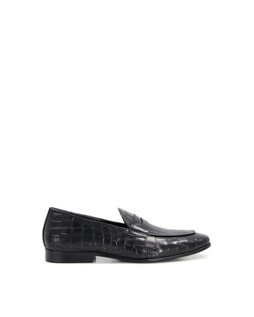 Dune White 'stoma' Leather Loafers for men