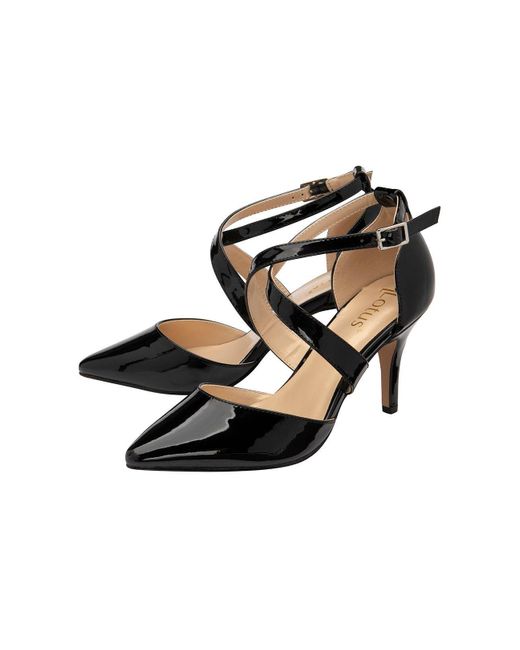 Lotus Black 'comet' Pointed-toe Court Shoes