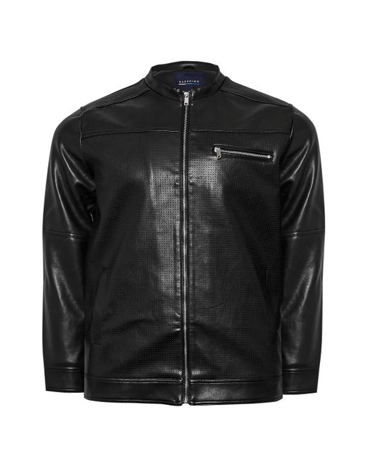 BadRhino Black Faux Leather Jacket for men