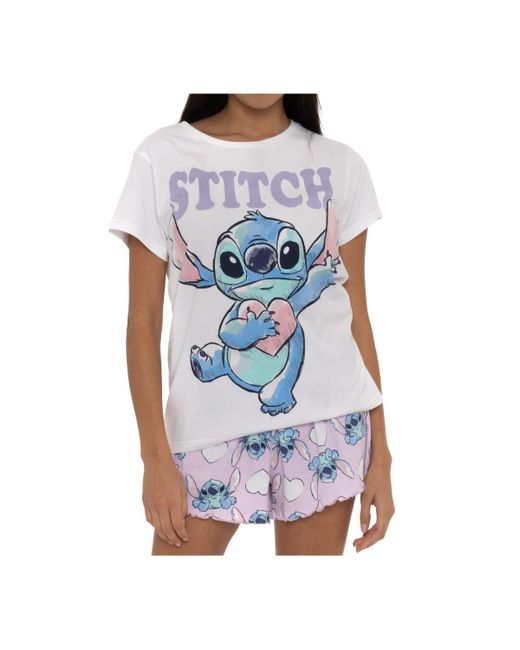Disney Blue Womens Lilo And Stitch Pyjamas