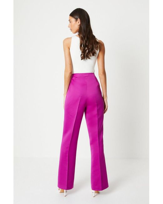 DPTO — Pink Cotton Piece Dyed Tailored Trousers