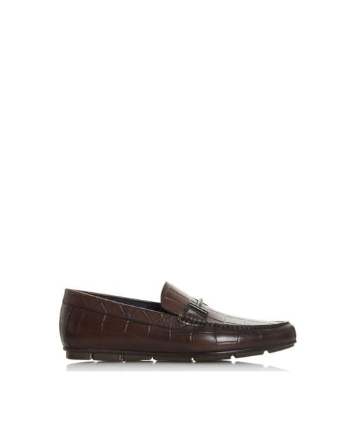 Dune White 'sway Di' Leather Loafers for men