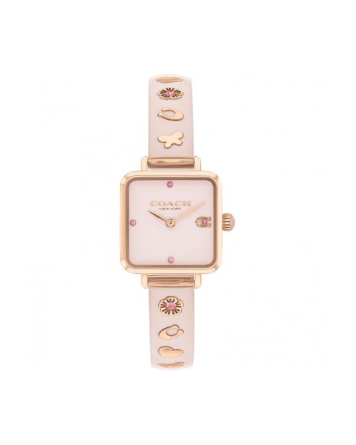 COACH Pink Cass Stainless Steel Fashion Analogue Quartz Watch - 14504309