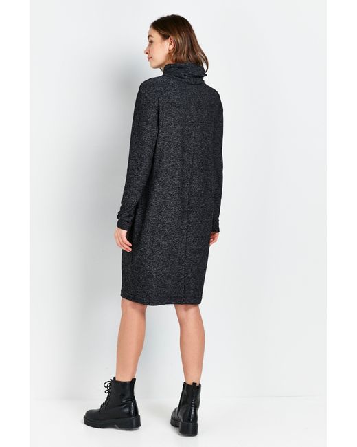 Wallis Black Charcoal Roll Neck Knitted Dress