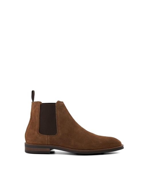 Dune Brown 'missions' Suede Chelsea Boots for men