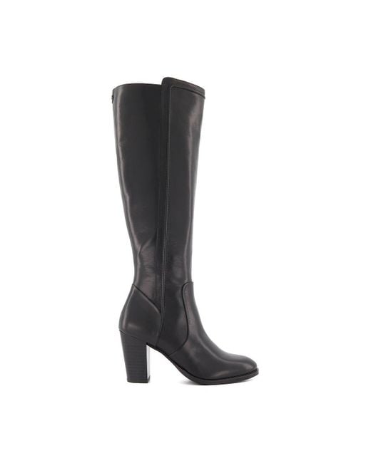Dune Black 'tippy 2' Leather Knee High Boots