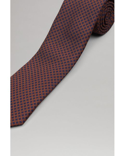 Burton Brown Burgundy Jacquard Wide Tie for men