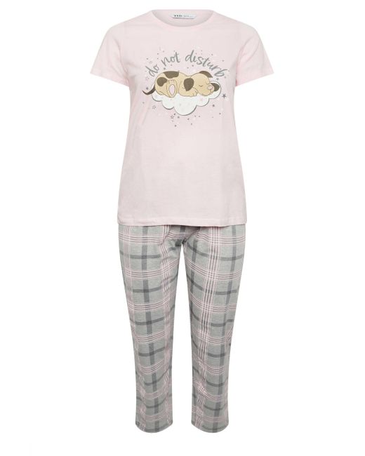 Yours Multicolor 'do Not Disturb' Check Print Pyjama Set