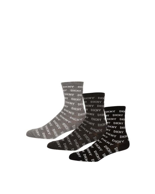 DKNY Black Neha 3 Pack Trew Socks