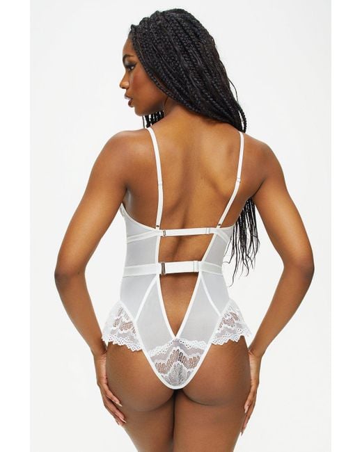 Ann Summers White Sophisticated Crotchless Teddy