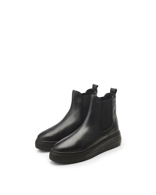 Moda In Pelle Black 'benna' Leather Heeled Boots