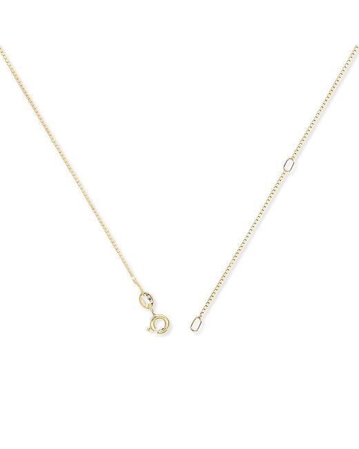 Jewelco London Metallic 9ct Gold Convertible Box To Pendant Chain Necklace - 0.8mm - Cnnr02454l