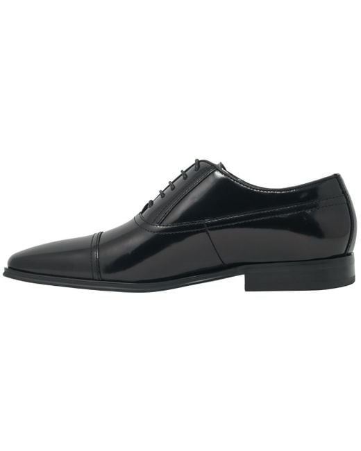 Versace Oxford Leather Black Shoes for men