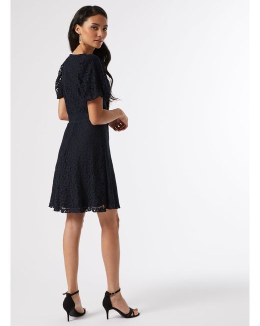 Dorothy Perkins Black Petite Navy Lace Dress