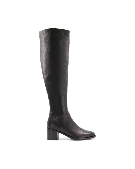 Dune Black 'trinny' Leather Knee High Boots