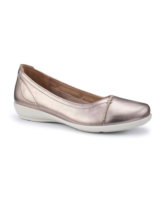 Hotter Gray Wide Fit 'robyn Ii' Ballet Pumps