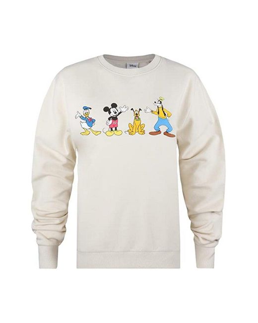 Disney White Mickey & Friends Lineup Sweatshirt