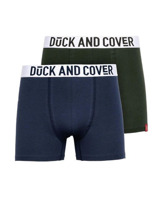 Duck and Cover Blue Galton Boxer Shorts Pack Of 2 for men
