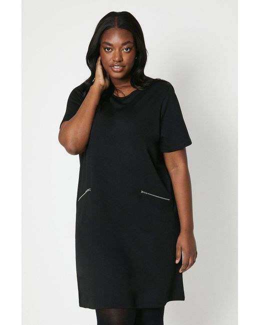 Plain black 2025 tunic dress