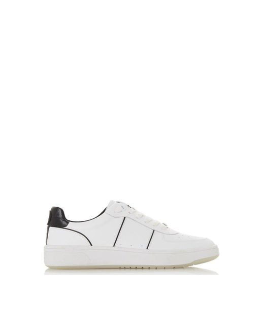 Dune White 'empress' Leather Trainers