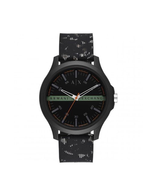 Armani Exchange Black Nylon Fashion Analogue Quartz Watch - Ax2428 for men