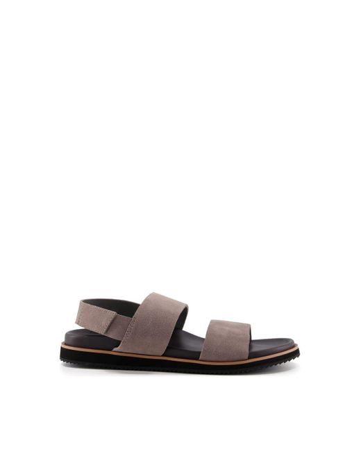 Dune White 'idda' Leather Sandals for men