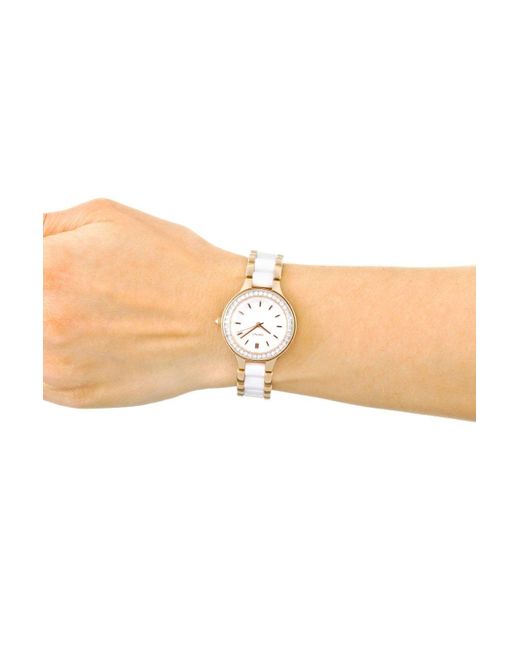 DKNY White Chambers Fashion Analogue Quartz Watch - Ny2496