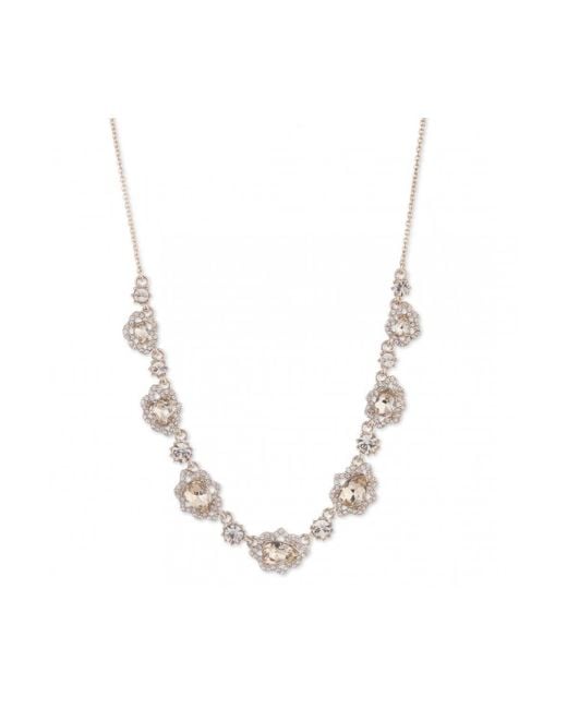 Marchesa Multicolor Pear Stone Frontal Fashion Necklace - 60573990