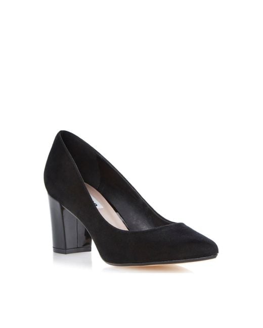 Dune Black 'annika' Suede Court Shoes