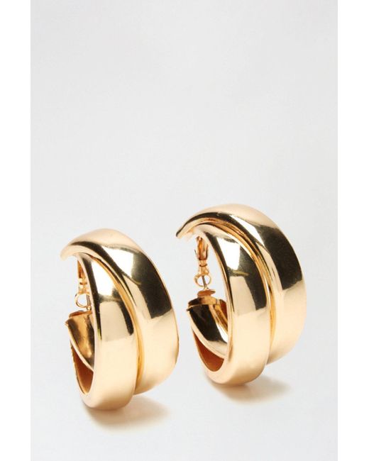 Dorothy Perkins Metallic Gold Twist Hoop Earrings