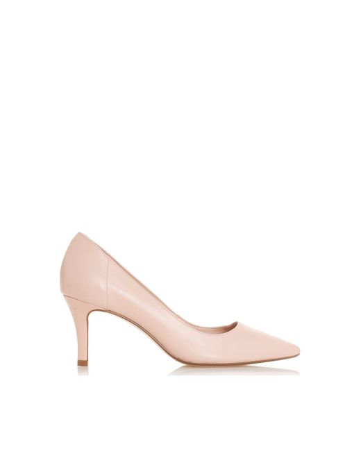 Dune Pink 'andina' Leather Court Shoes