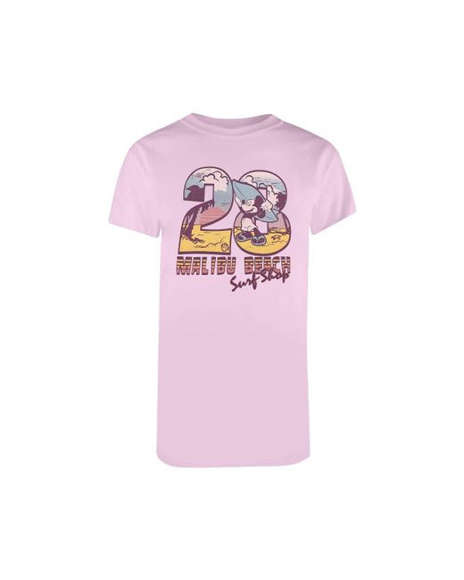 Disney Pink Malibu Beach Mickey Mouse T-shirt