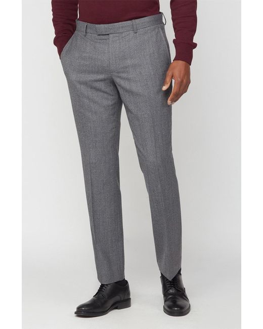 Ben Sherman Gray Jaspe Trouser for men