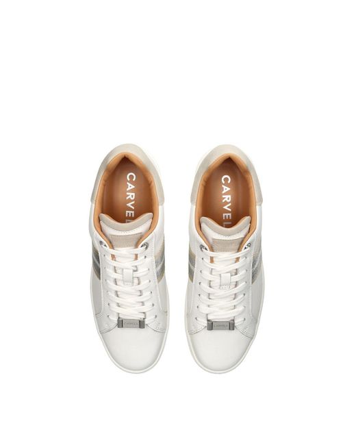 Carvela Kurt Geiger White 'connected Tape' Leather Trainers