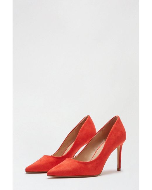 Dorothy Perkins Red Dash Pointed Court Shoe