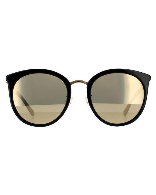 Moschino Brown Round Black Ivory Multilayer Sunglasses
