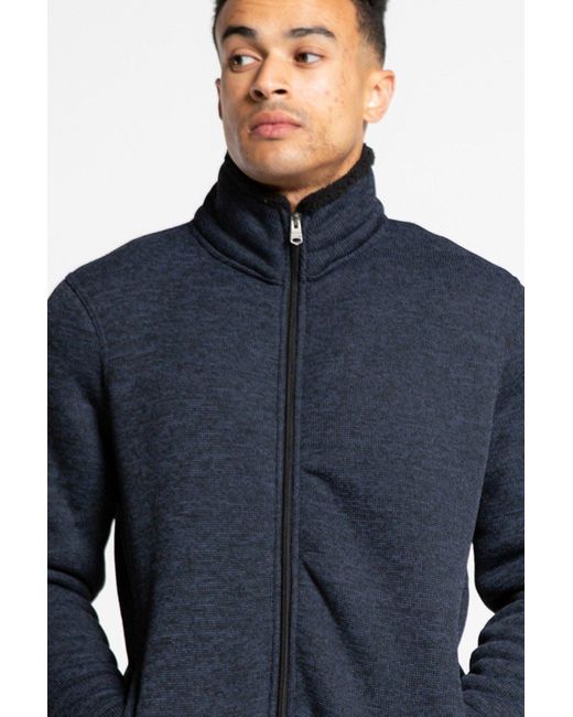 Kensington Eastside Blue Zip-through Turtle Neck Fleece Jacket for men