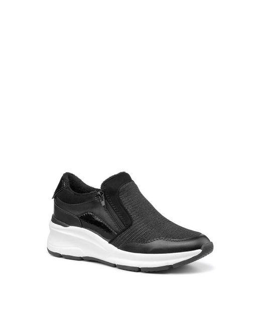 Hotter Black 'cosmic' Slip-on Wedge Trainers