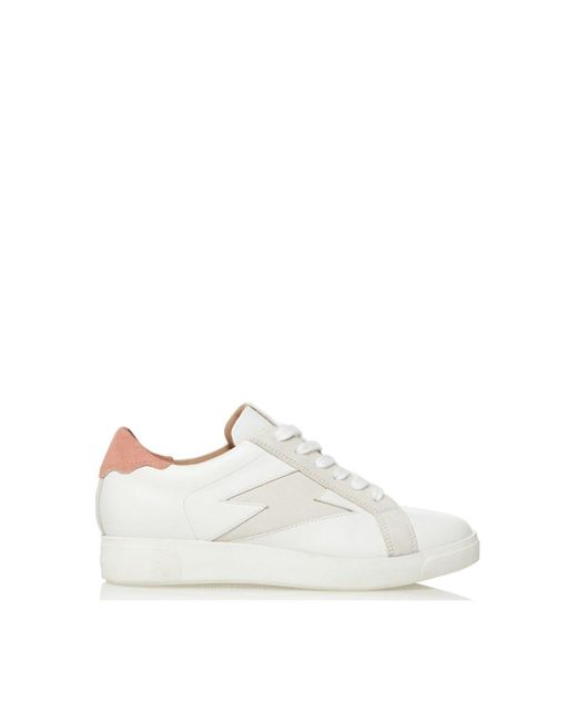 Dune White 'energise' Leather Trainers