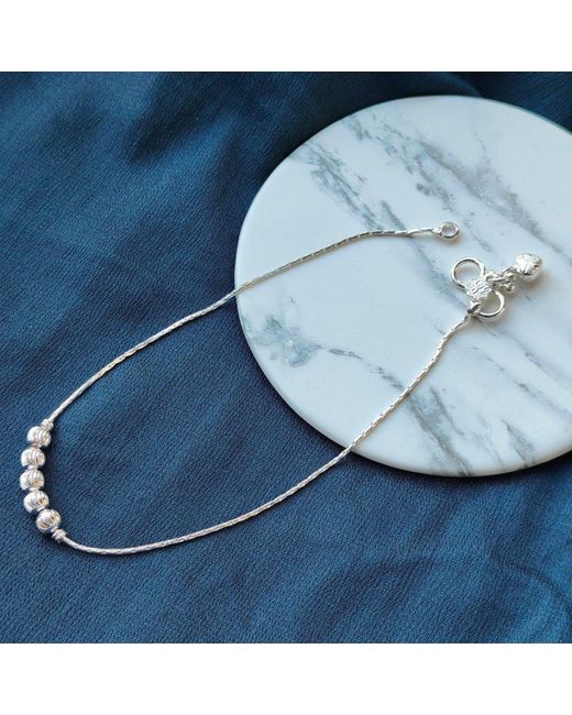 Silver shop plain payal