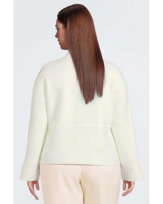 KarenMillen Plus Size Compact Wool Blend Knit Sleeve Jacket in