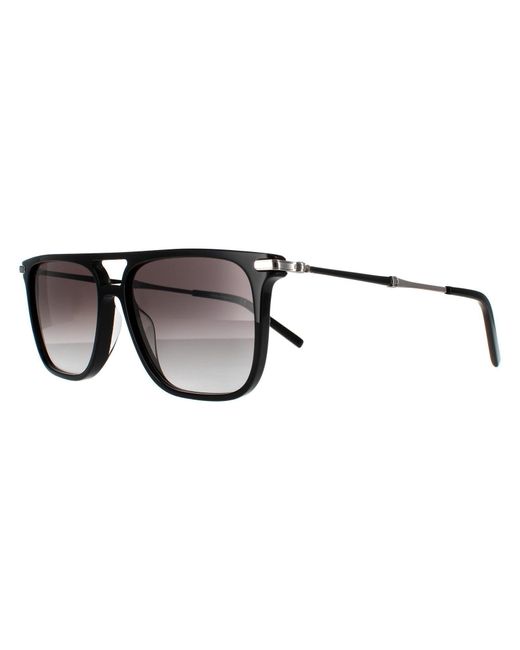 Ferragamo Square Black And Silver Grey Gradient Sunglasses for men