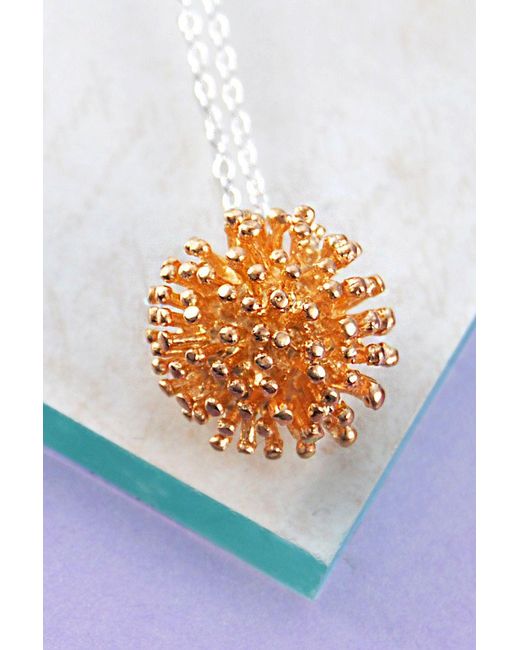 Otis Jaxon London Gray Dandelion Sterling Floral Pendant