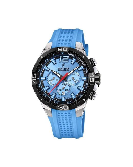 Festina Blue Chrono Bike 2020 Stainless Steel Classic Analogue Watch - F20523/8 for men