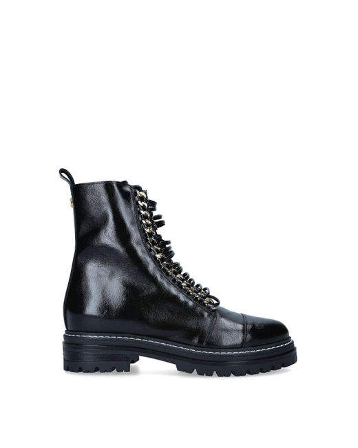 Carvela Kurt Geiger Black 'sultry Chain' Leather Boots