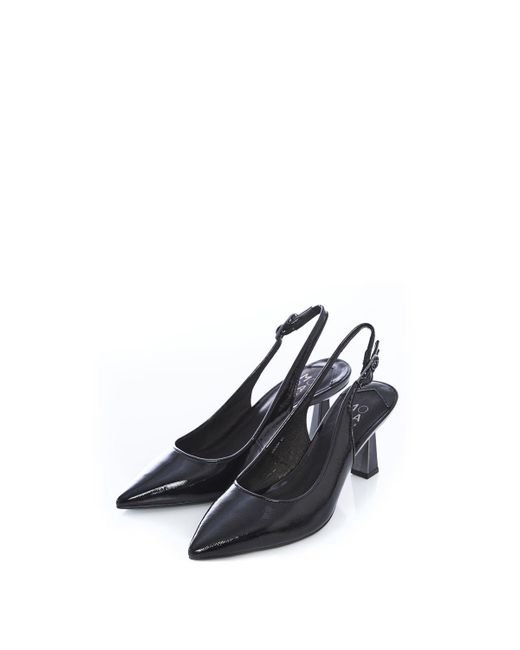 Moda In Pelle White 'sairah' Patent Leather Court Shoes