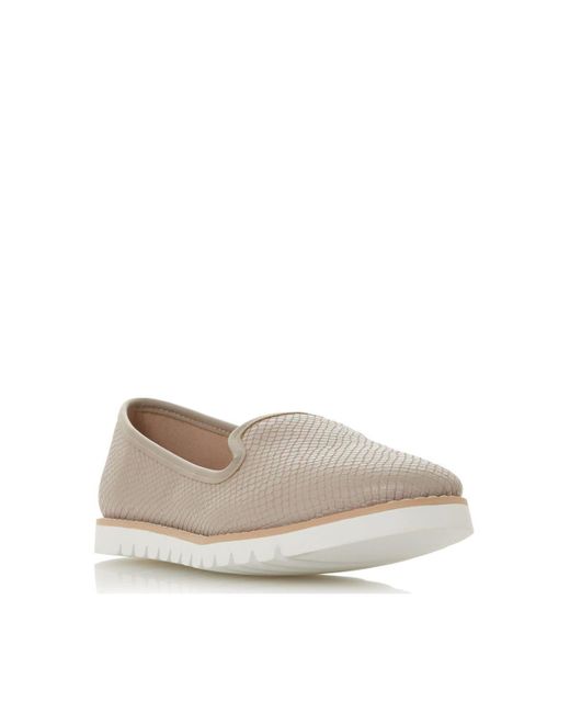 Dune White 'galleon' Leather Loafers